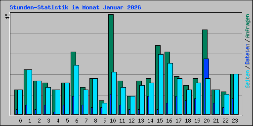 Stunden-Statistik im Monat Januar 2026